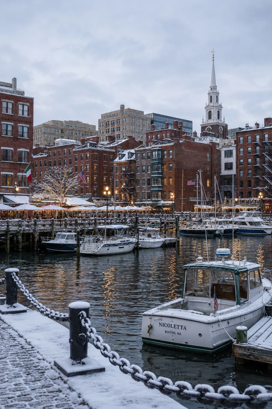 Boston Harbor in January